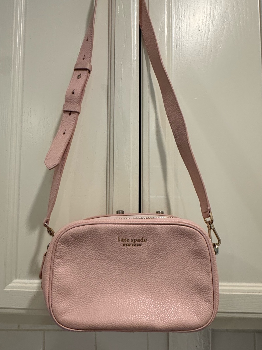 kate spade Light Pink Pebbled Leather Astrid Medium Crossbody